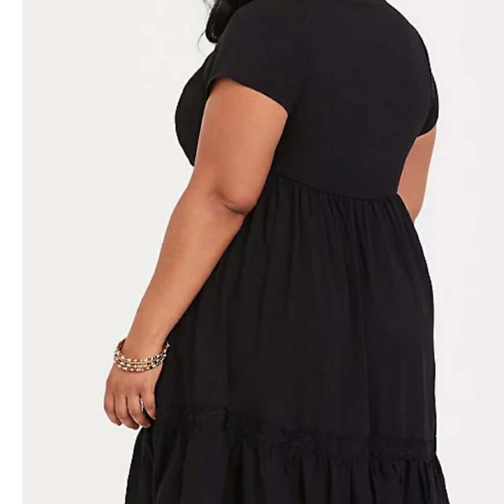 Torrid Black Pintuck Dress Size 5 - Picture 2 of 3